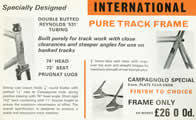 International track frameset