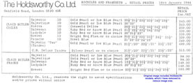 Prices & finishes 16 Jan 1984