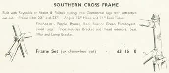 1953 Southern Cross Frameset