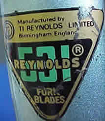 Reynolds 531 fork decal